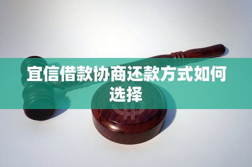 宜信借款协商还款方式如何选择