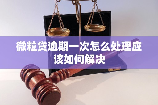 微粒贷逾期一次怎么处理应该如何解决