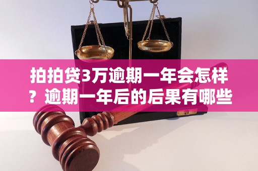 拍拍贷3万逾期一年会怎样？逾期一年后的后果有哪些？