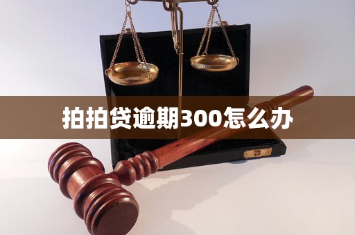 拍拍贷逾期300怎么办