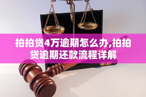 拍拍贷4万逾期怎么办,拍拍贷逾期还款流程详解