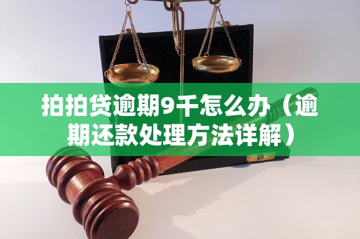 拍拍贷逾期9千怎么办（逾期还款处理方法详解）