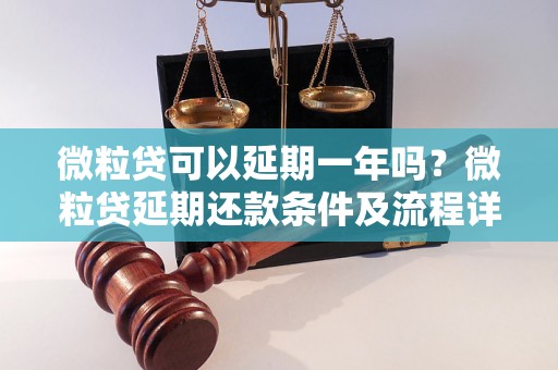 微粒贷可以延期一年吗？微粒贷延期还款条件及流程详解