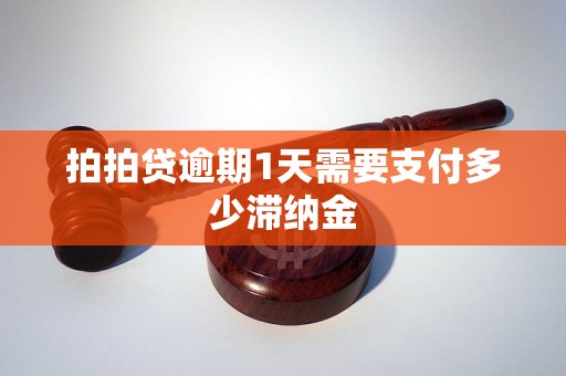 拍拍贷逾期1天需要支付多少滞纳金