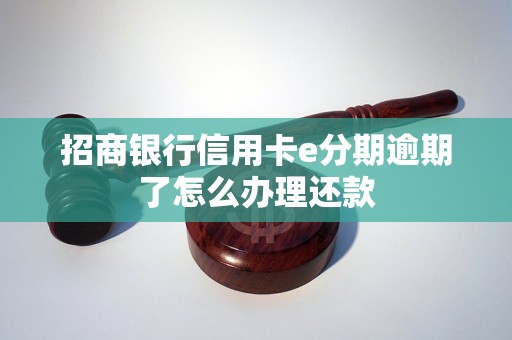 招商银行信用卡e分期逾期了怎么办理还款