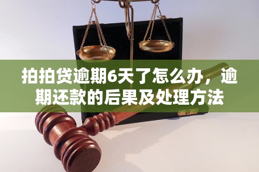 拍拍贷逾期6天了怎么办，逾期还款的后果及处理方法