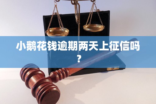 小鹅花钱逾期两天上征信吗？