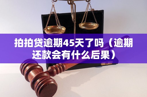 拍拍贷逾期45天了吗（逾期还款会有什么后果）