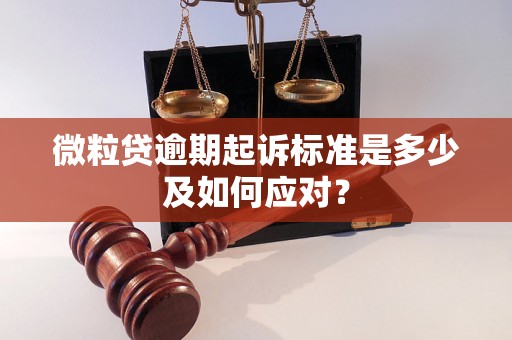 微粒贷逾期起诉标准是多少及如何应对？