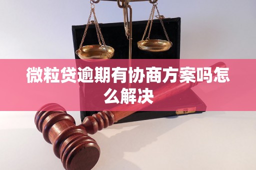 微粒贷逾期有协商方案吗怎么解决