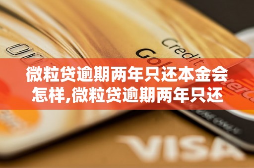 微粒贷逾期两年只还本金会怎样,微粒贷逾期两年只还本金会有什么后果