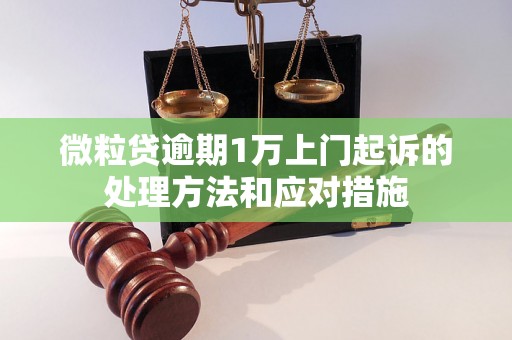 微粒贷逾期1万上门起诉的处理方法和应对措施