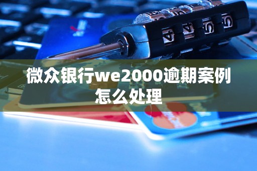 微众银行we2000逾期案例怎么处理