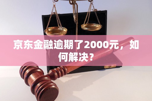 京东金融逾期了2000元，如何解决？