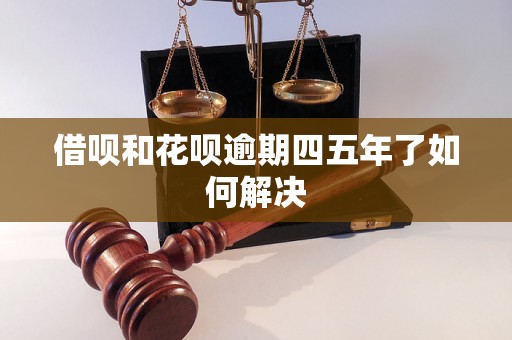 借呗和花呗逾期四五年了如何解决