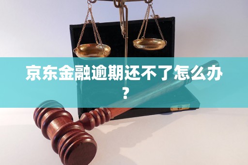 京东金融逾期还不了怎么办？