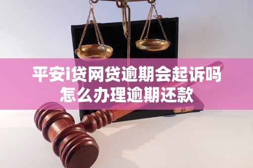 平安i贷网贷逾期会起诉吗怎么办理逾期还款