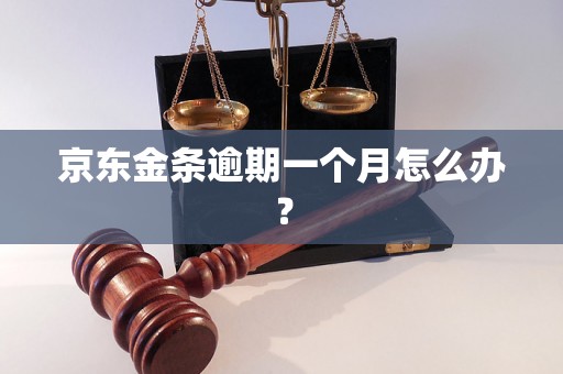 京东金条逾期一个月怎么办？