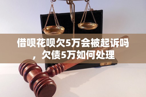 借呗花呗欠5万会被起诉吗，欠债5万如何处理