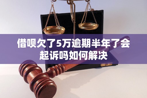 借呗欠了5万逾期半年了会起诉吗如何解决