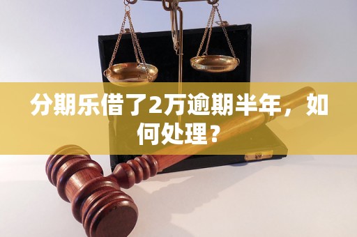 分期乐借了2万逾期半年，如何处理？