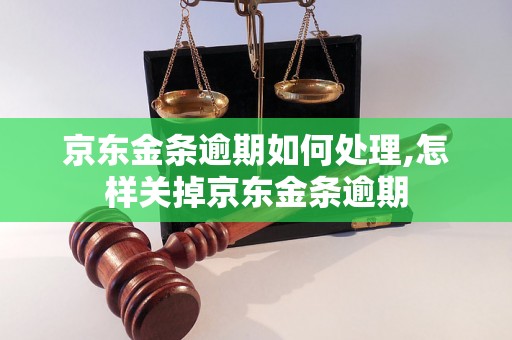 京东金条逾期如何处理,怎样关掉京东金条逾期