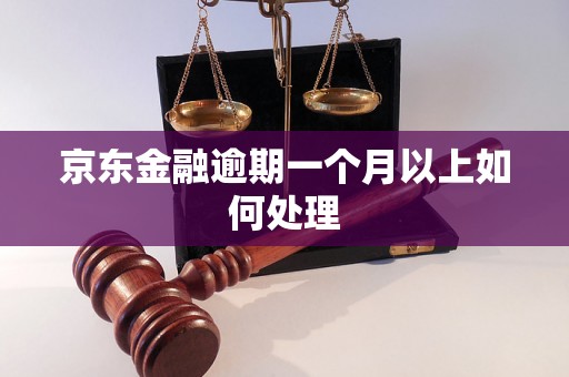 京东金融逾期一个月以上如何处理