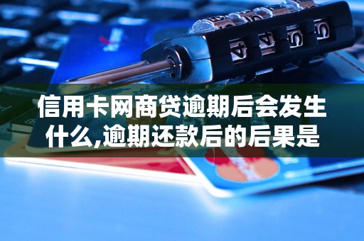 信用卡网商贷逾期后会发生什么,逾期还款后的后果是什么