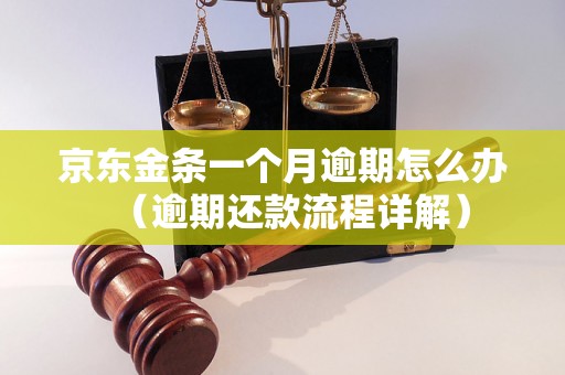 京东金条一个月逾期怎么办（逾期还款流程详解）