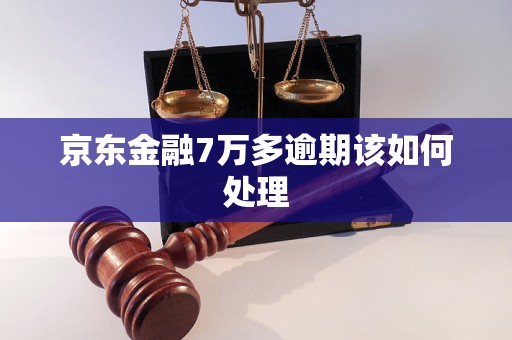 京东金融7万多逾期该如何处理