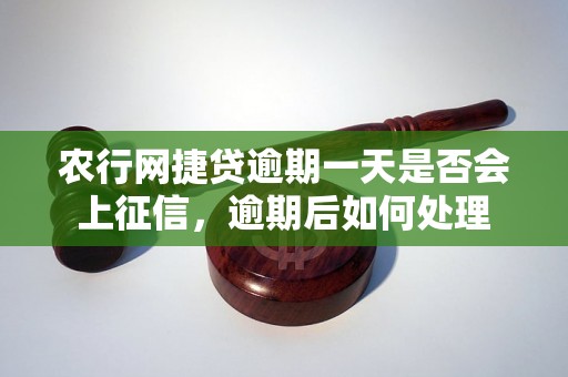 农行网捷贷逾期一天是否会上征信，逾期后如何处理