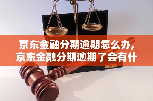 京东金融分期逾期怎么办,京东金融分期逾期了会有什么后果