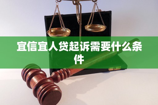 宜信宜人贷起诉需要什么条件