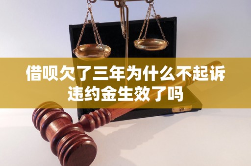 借呗欠了三年为什么不起诉违约金生效了吗