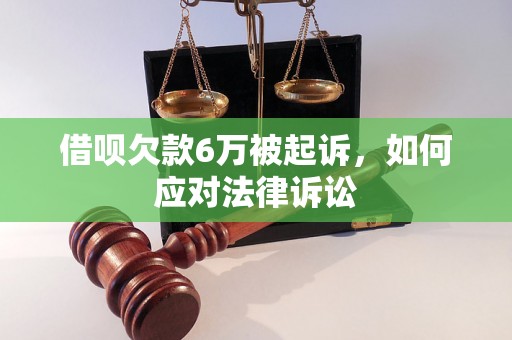 借呗欠款6万被起诉，如何应对法律诉讼