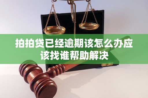 拍拍贷已经逾期该怎么办应该找谁帮助解决