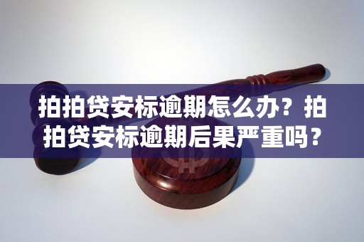 拍拍贷安标逾期怎么办？拍拍贷安标逾期后果严重吗？