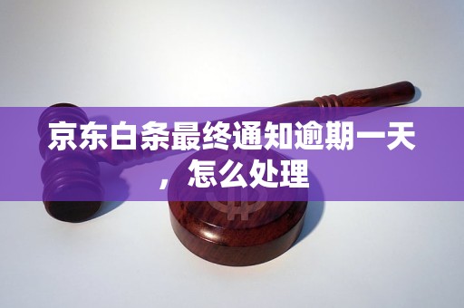 京东白条最终通知逾期一天，怎么处理