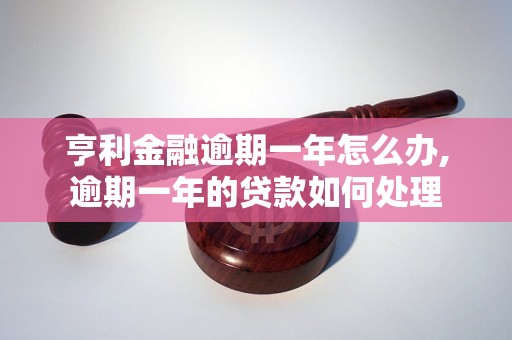 亨利金融逾期一年怎么办,逾期一年的贷款如何处理