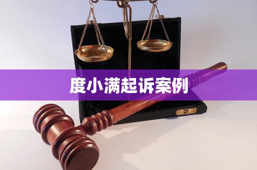 度小满起诉案例