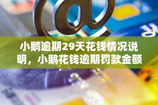 小鹅逾期29天花钱情况说明，小鹅花钱逾期罚款金额