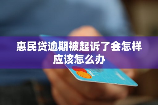 惠民贷逾期被起诉了会怎样应该怎么办