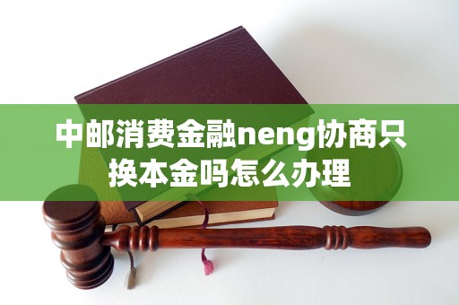 中邮消费金融neng协商只换本金吗怎么办理