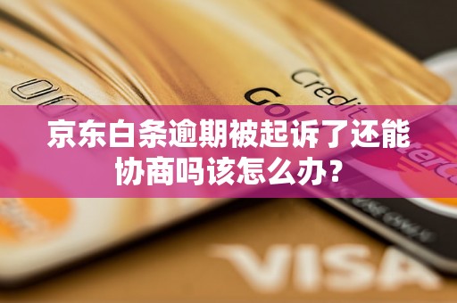 京东白条逾期被起诉了还能协商吗该怎么办？