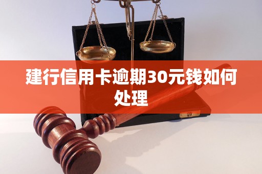 建行信用卡逾期30元钱如何处理