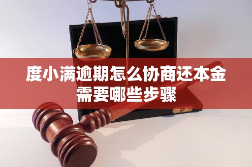 度小满逾期怎么协商还本金需要哪些步骤