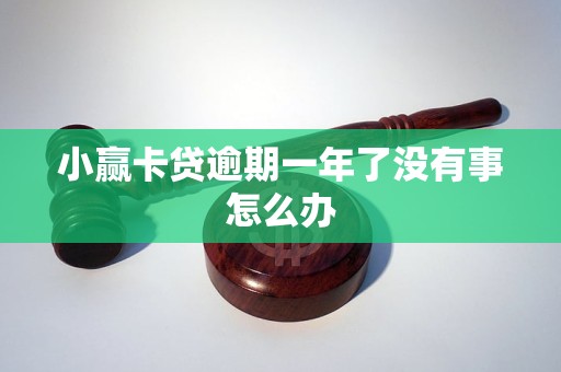 小赢卡贷逾期一年了没有事怎么办