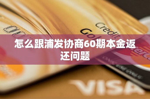 怎么跟浦发协商60期本金返还问题