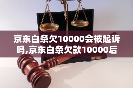 京东白条欠10000会被起诉吗,京东白条欠款10000后果严重吗