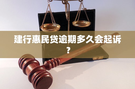 建行惠民贷逾期多久会起诉？